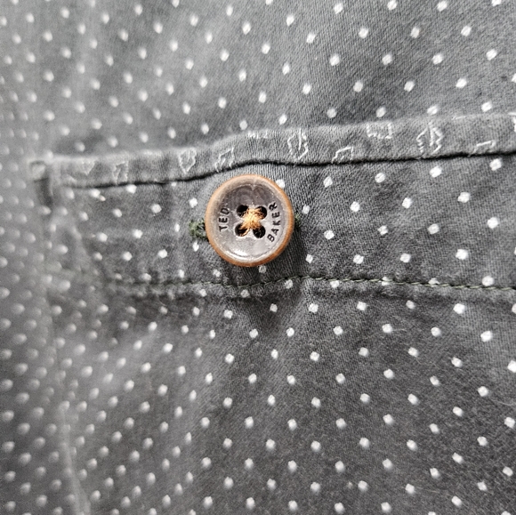 Ted Baker London Green Polka Dot Button Down Shirt - Picture 11 of 12